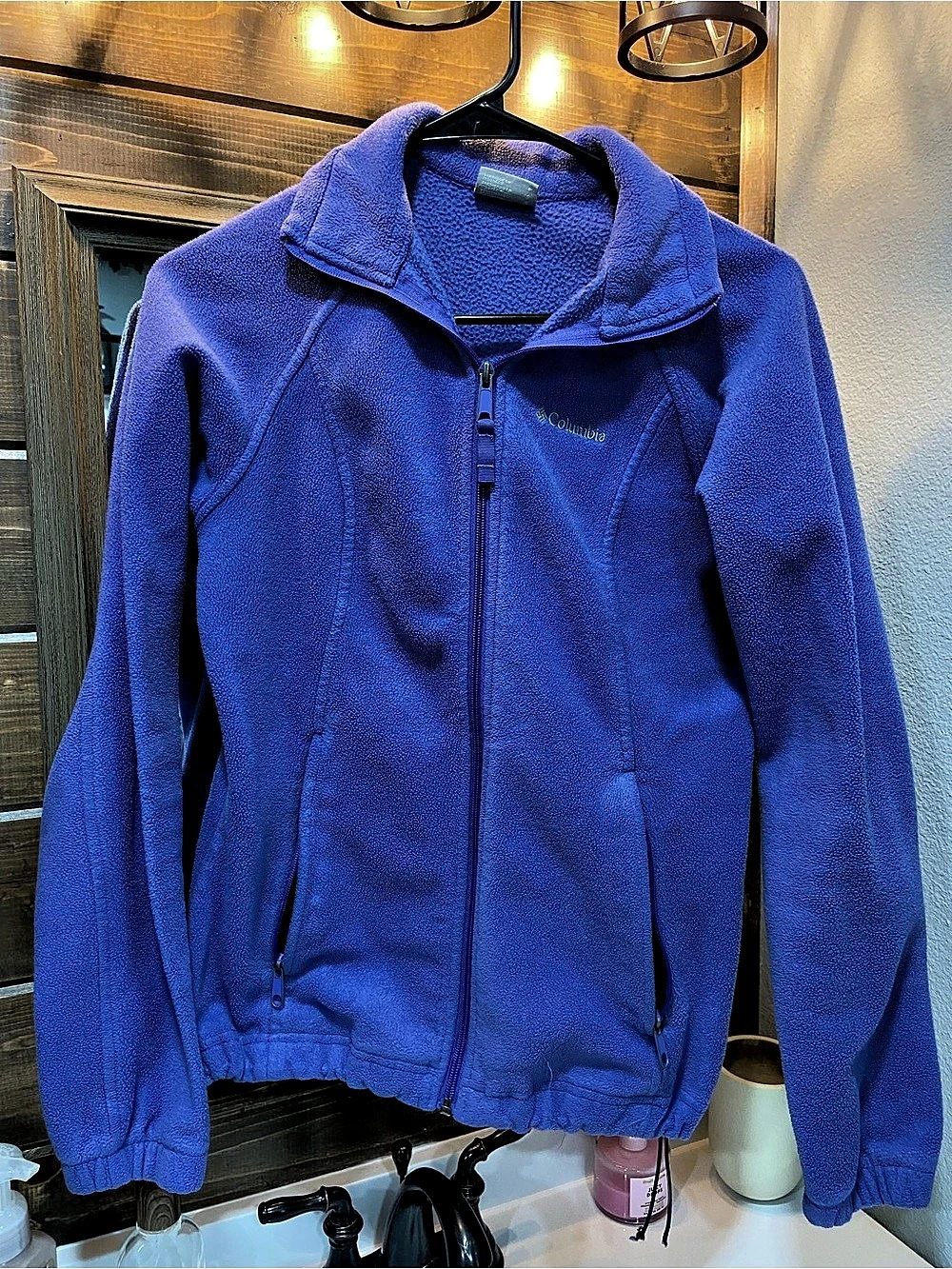 Columbia Benton Springs Full Zip Fleece Jacket Purple Small